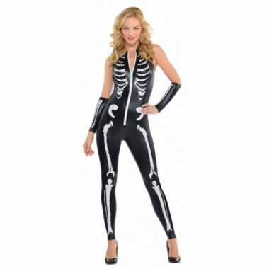 Halloween Skelet morphsuit dames