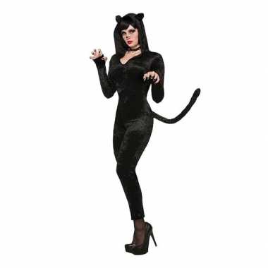Katten morphsuit zwart morphsuit