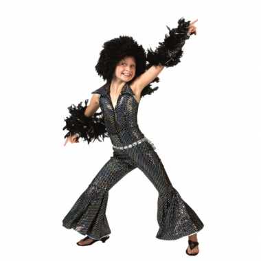Zwart disco suit kinderen morphsuit