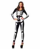Glow the dark skelet morphsuit dames