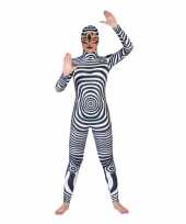 Zebra catsuit morphsuit volwassenen
